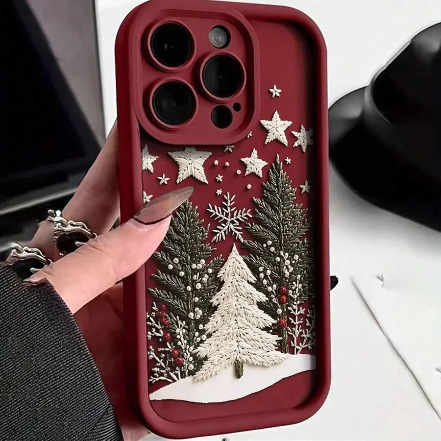 Carcasa con patrón de árbol de Navidad y estrella de dibujos animados para Xiaomi Redmi 15C 15 14C 13C 12C A5 Note 12 13 14 Pro Plus 5G 4G 10 11 11S - imagen 4