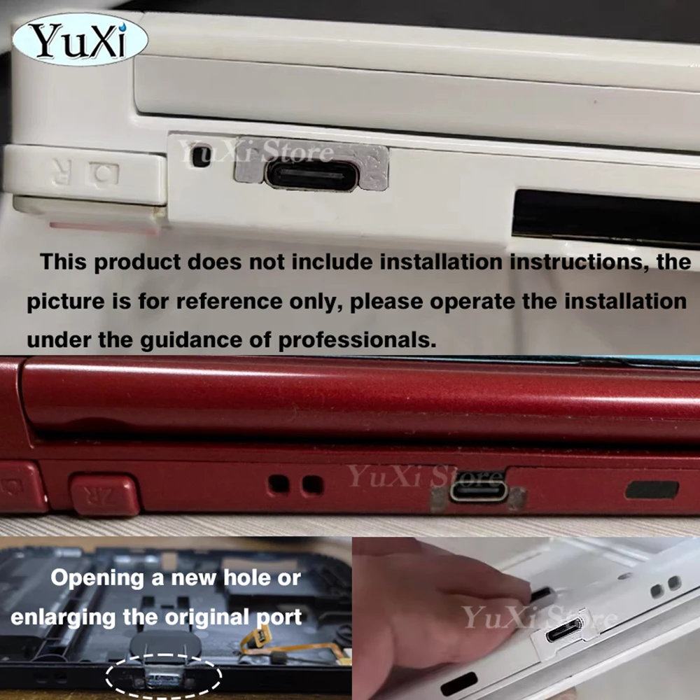 Puerto de carga USB tipo C para consola de juegos 3DS nuevo 3DS XL LL conector de interfaz de enchufe de carga enchufe trasero tipo C - imagen 4