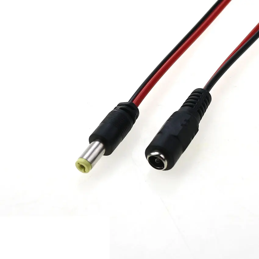 Cable de alimentación para cámara de vigilancia, conector macho y hembra para tira de luces LED de 12V, DC 5,5x2,1mm, 5050, 2835, 1 unidad - imagen 2