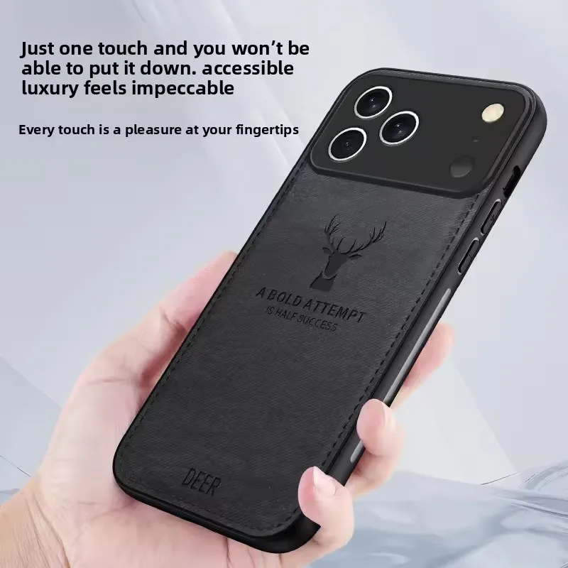 Funda de cuero TPU suave con cabeza de ciervo para IPhone 17 Air 16 E 15 14 13 11 Pro Max Plus 12 Mini 13Mini 12Mini 16E i17 cubierta de parachoques de teléfono - imagen 3