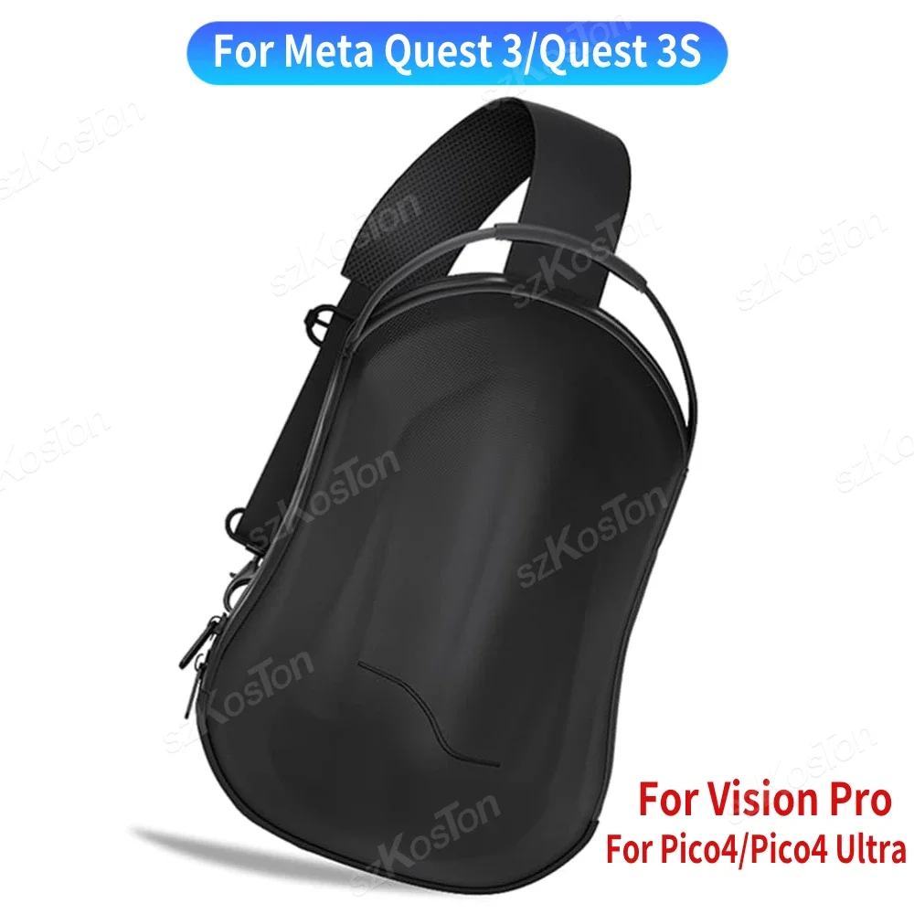 Estuche de transporte VR para Meta Quest 3, bolsa de almacenamiento de viaje, mochila cruzada para Quest 3S Quest 2 Pico 4, accesorios para auriculares VR
