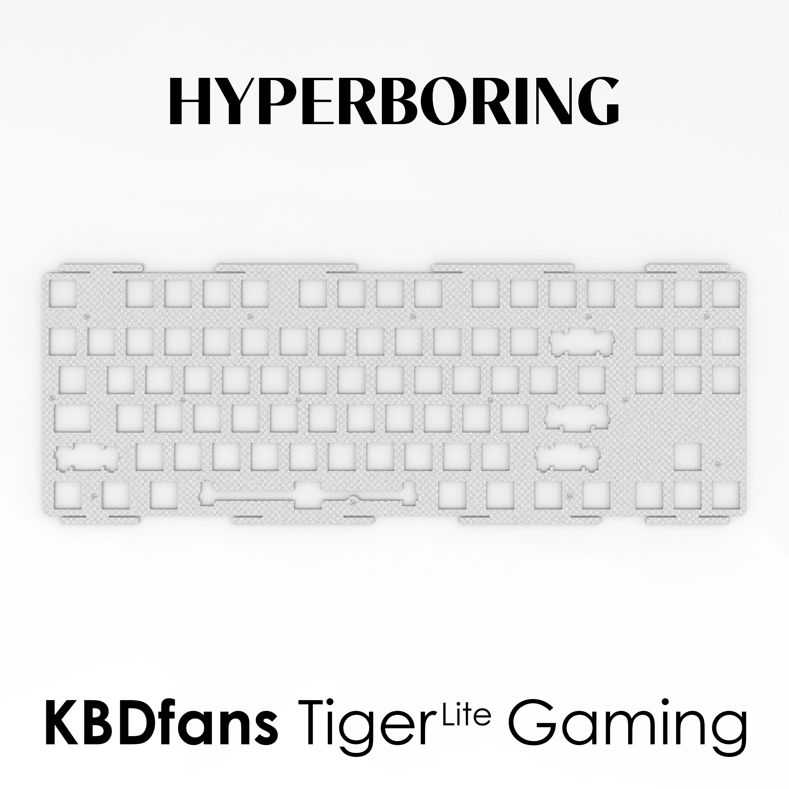 KBDfans Tiger Lite Teclado para juegos utiliza placas CF de aluminio para PC PP (para puñaladas de PCB y montaje en placa)