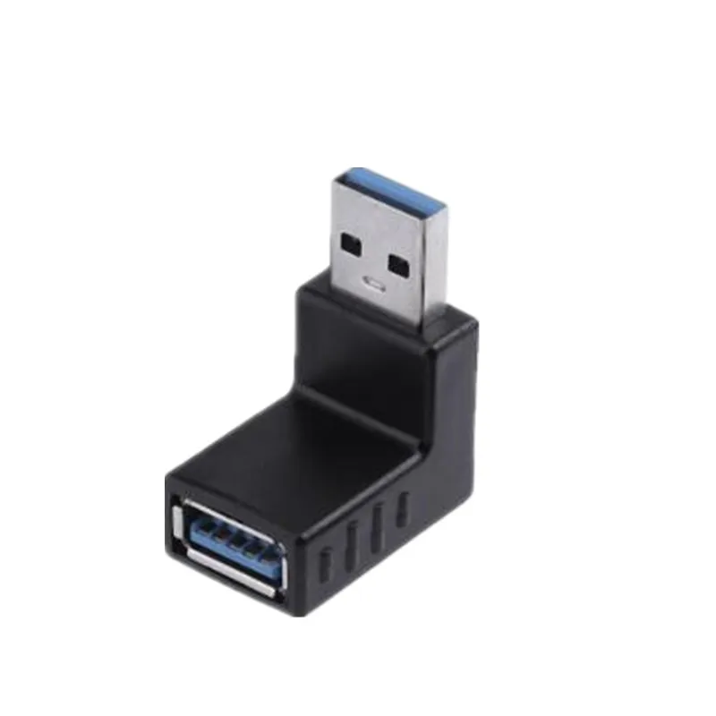 Conector USB 2,0/3,0 90 grados Vertical izquierdo derecho arriba abajo en ángulo USB tipo A macho a hembra adaptador convertidor M/F negro/azul - imagen 5