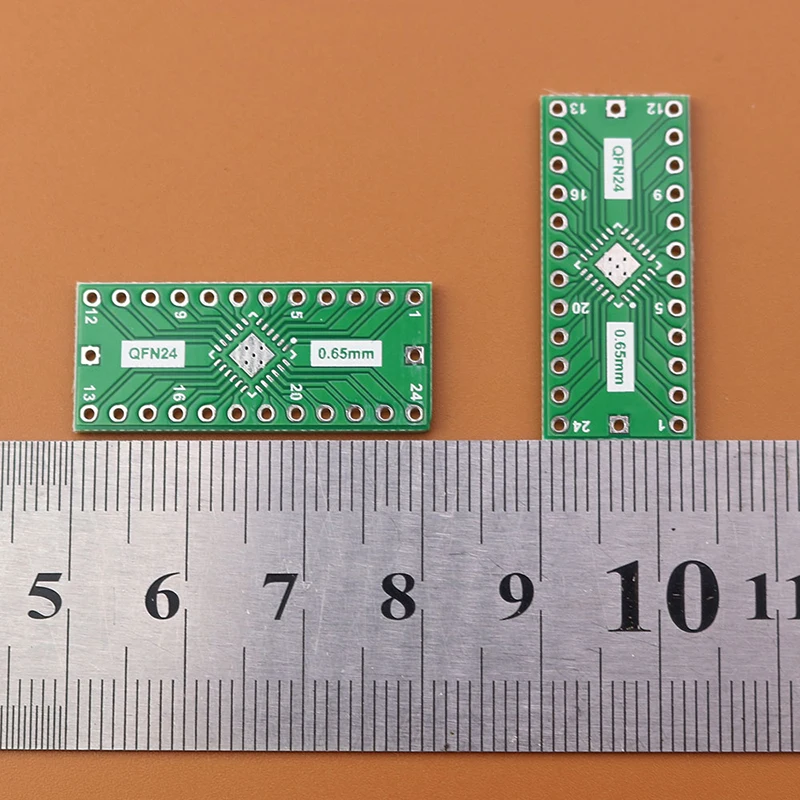 Almohadilla de soldadura dorada/plateada QFN24, adaptador de inserción directa SMT, placa de transferencia de placa de prueba con un espaciado de 0,5/0,65mm, 2,54 pines, 1 ud. - imagen 4