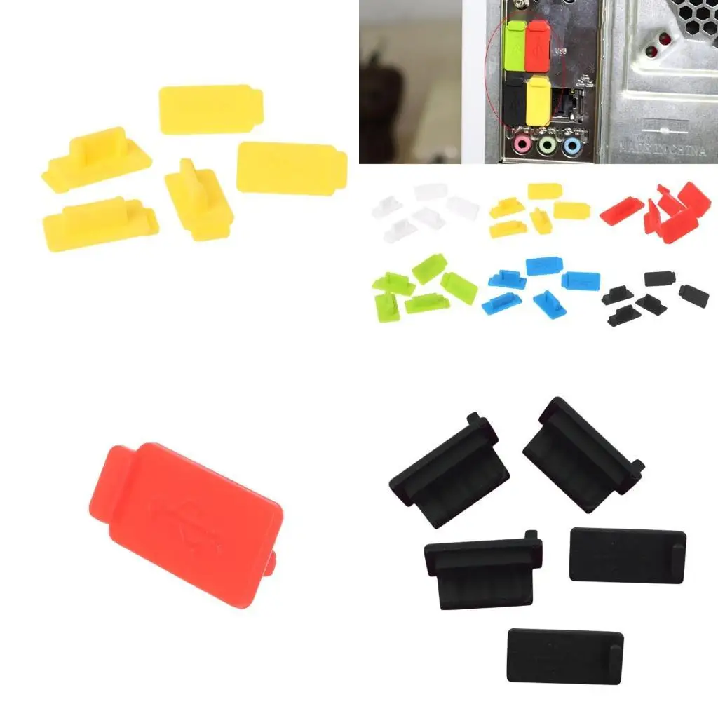 Y1ub 5 PCS Interfaz USB Prevención a prueba polvo para puerto USB estándar