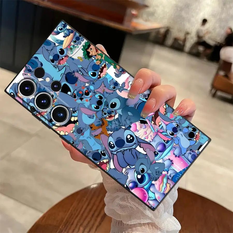 Funda trasera suave para teléfono Samsung Galaxy S24 + S25 Ultra S22 S21 S20 S23 FE S25 + S9 S24 Plus Disney Cute Stitch - imagen 5