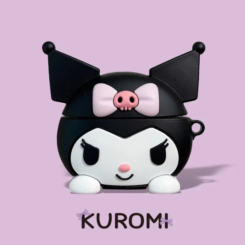 Funda de silicona Kuromi con dibujos animados en 3D para Airpods 4 (2024), bonita funda para auriculares para AirPods Pro 2nd 3 1 2, caja de carga para auriculares - imagen 2