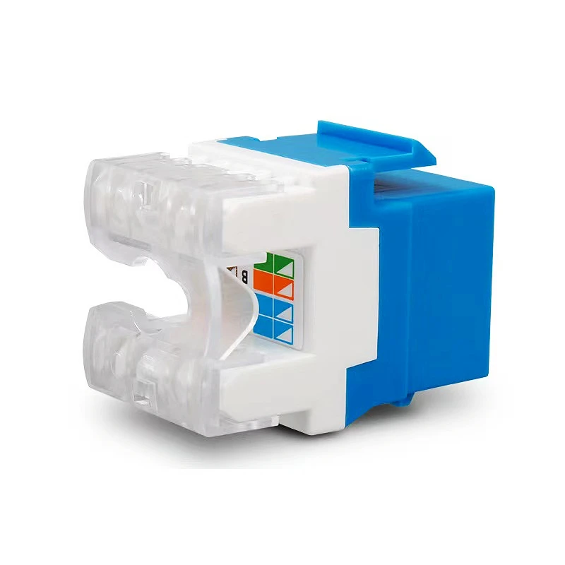 HTOC-enchufe de instalación de Cable de red Keystone CAT6, módulo sin enmascarar chapado en oro, RJ45, 180 ° - imagen 5