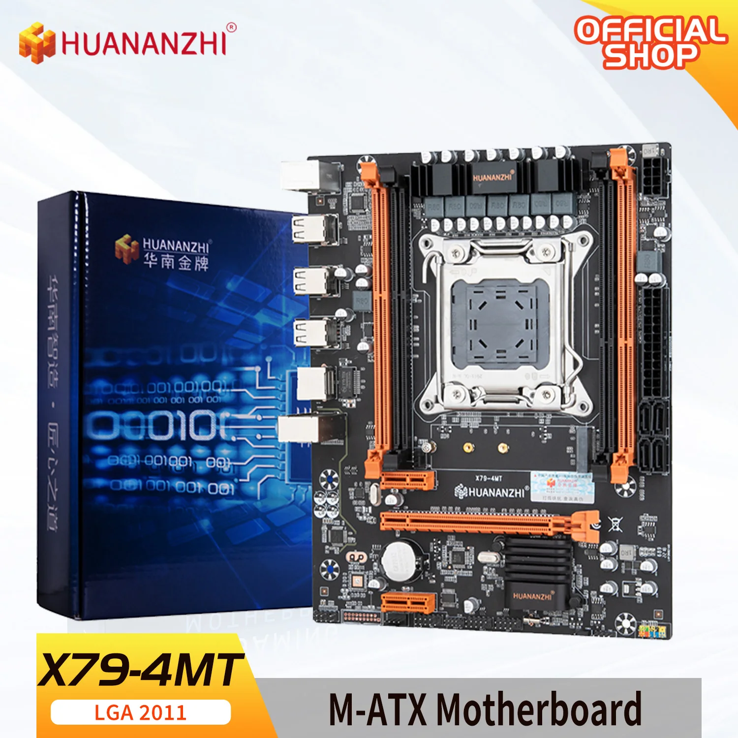 HUANANZHI-placa base X79 4MT LGA 2011 XEON X79, compatible con Intel E5 2620 2640 2650 2680 V1 V2 REG ECC DDR3, Memoria nvme, 2690