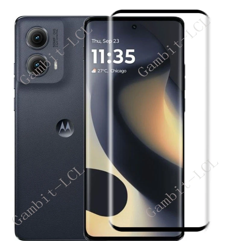 3 uds 9H 3D vidrio templado curvo para Motorola Edge 50 Fusion ON Edge50Fusion 50Fusion Edge (2024) película protectora de pantalla - imagen 2