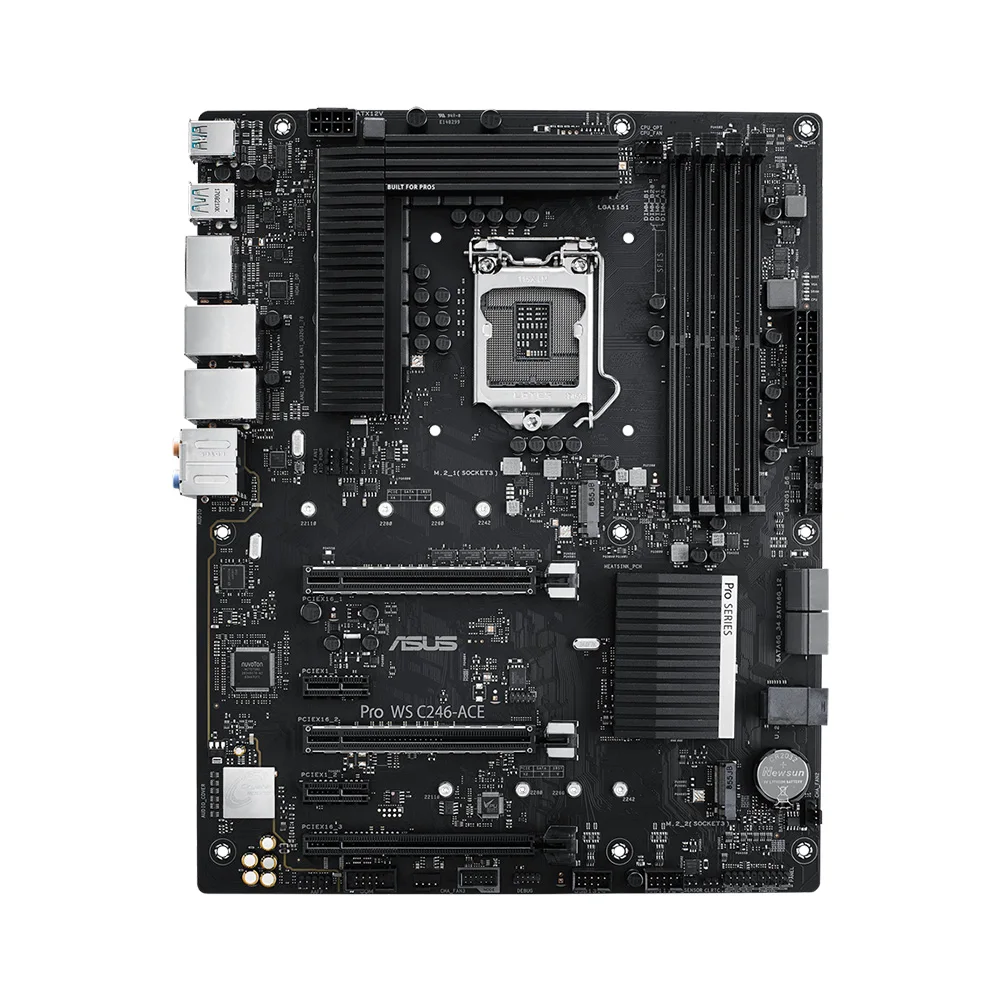 Placa base para estación de trabajo ASUS PRO WS C246-ACE LGA 1151 C246 DDR4 128GB compatible con Core i3-8100 9100 8400 9400F 9700K E-2134 2288 - imagen 2
