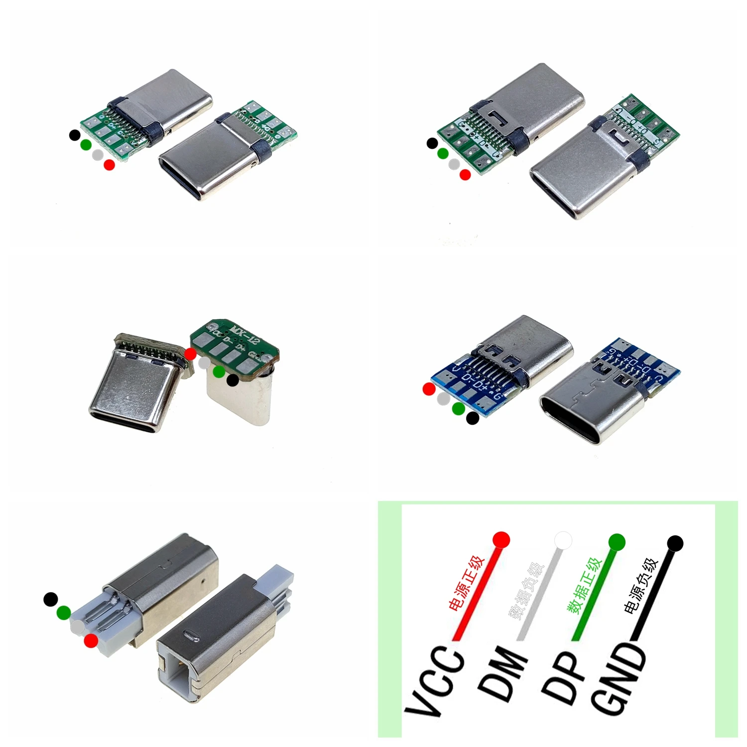 2 uds USB 2,0 enchufe arriba, abajo, izquierda, derecha DIY personalizado codo en forma de L 90 grados Android Micro tipo C Mini fuente de alimentación de datos USB - imagen 3