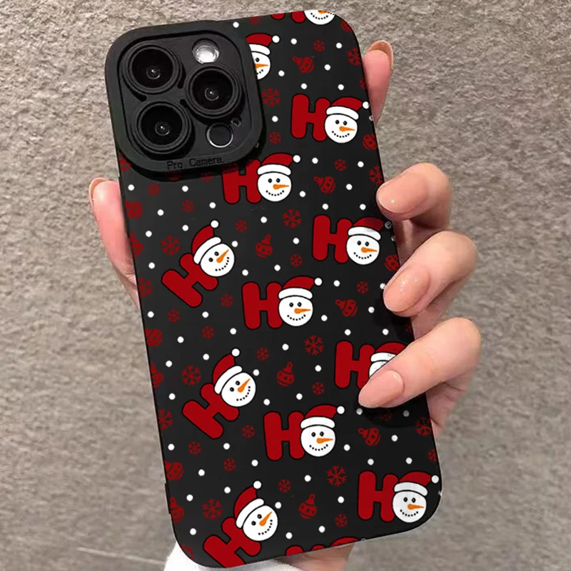 Funda de teléfono de TPU con patrón de muñeco de nieve de Navidad para Xiaomi Redmi 13 12 15C 14C 13C 12C Redmi Note 14 13 12 Pro Plus 5G 12S 11 10 - imagen 2
