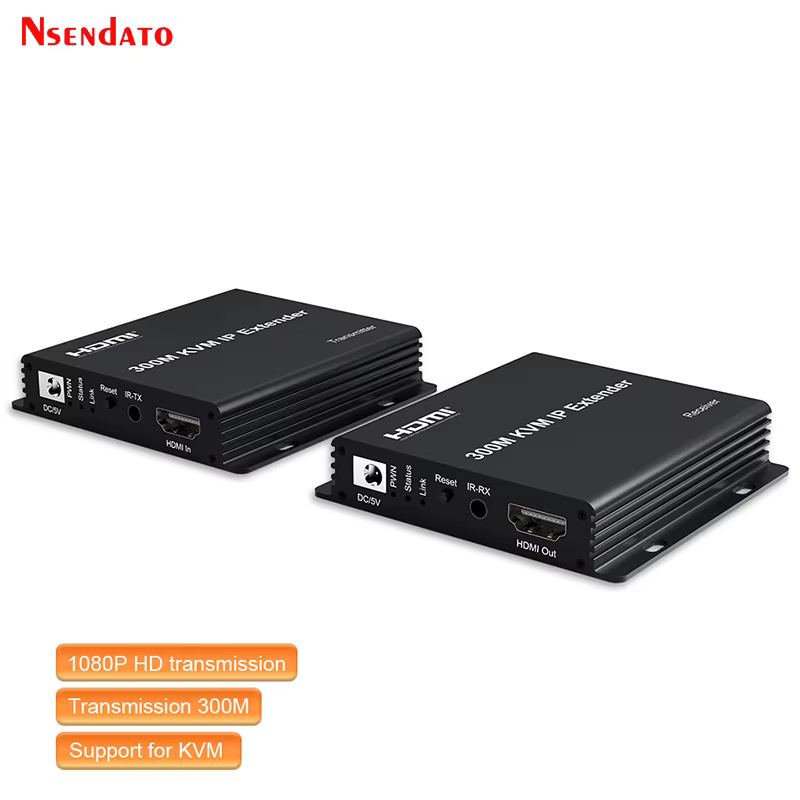 Extensor KVM HDMI IP 300m – TX+RX Cascada Multipunto
