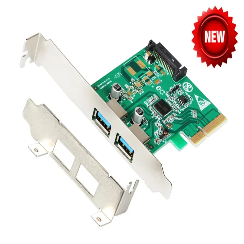 Tarjeta PCI express USB 3,1 de 2 puertos PCIe con soporte de perfil bajo adaptador pci-e 4x a usb3.1 tipo A SuperSpeed 10Gbps