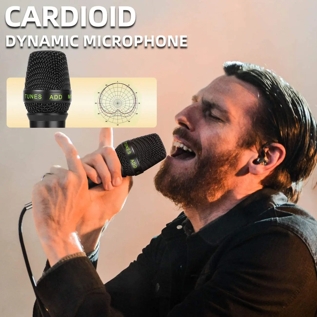 Depusheng C350 micrófono dinámico profesional con cable, micrófono de Karaoke de mano con interruptor de encendido/apagado para KTV Party Live Vocal Speech - imagen 2