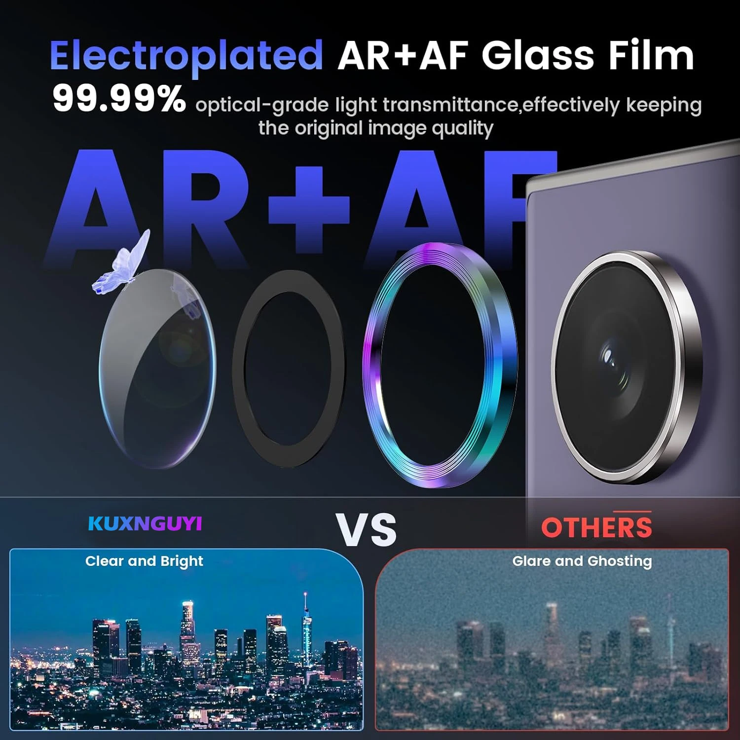 [1 Set ] Phone Camera Lens Protector For Samsung Galaxy S25 Edge, Individual Lens Protector For Galaxy S25Edge 5G Tempered Glass - imagen 5