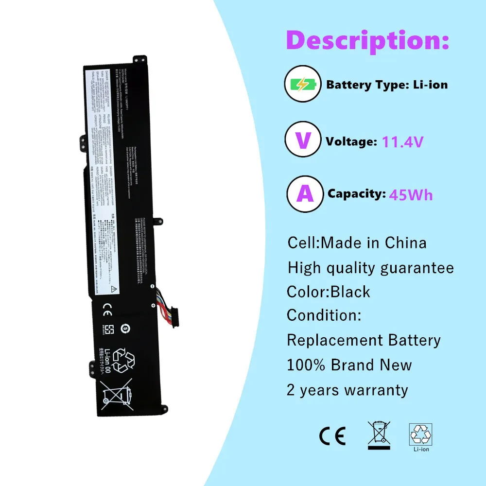 Batería de ordenador portátil 11,4 V 45Wh para Lenovo ideapad L340-15IRH L340-17IRH Gaming L18M3PF1 L18C3PF1 - imagen 3