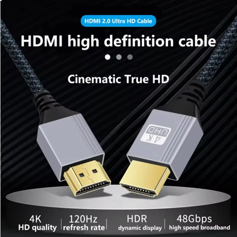 Cable HDMI macho a macho de 0,3 m, 1m, 2m, 2,0 4K, 60Hz, Cable HDMI para Xiaomi, Xbox, PS5, PS4, portátiles, TV, divisor HDMI, Cable Digital - imagen 3