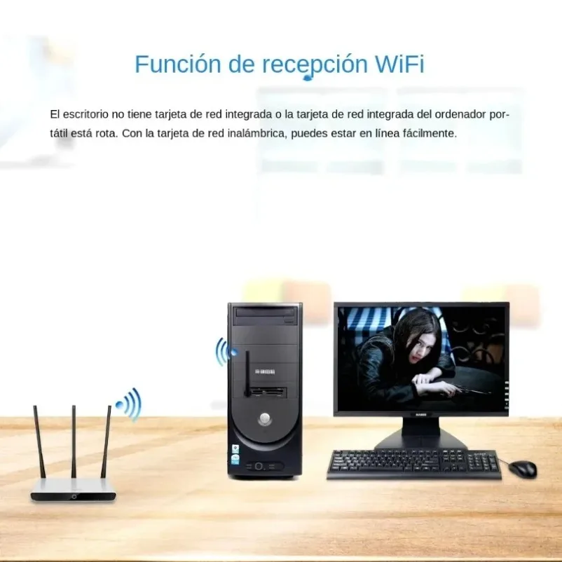 Tarjeta de red inalámbrica MT7601, transmisor inalámbrico USB WiFi, decodificador, receptor inalámbrico IPTV, antena Wifi para ordenadores portátiles de escritorio - imagen 2