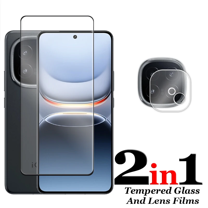 6 en 1 para Vivo iQOO 13 5G vidrio para Vivo iQOO 13 vidrio templado 2.5D cubierta completa pegamento Protector de pantalla para iQOO 13 película de lente - imagen 4