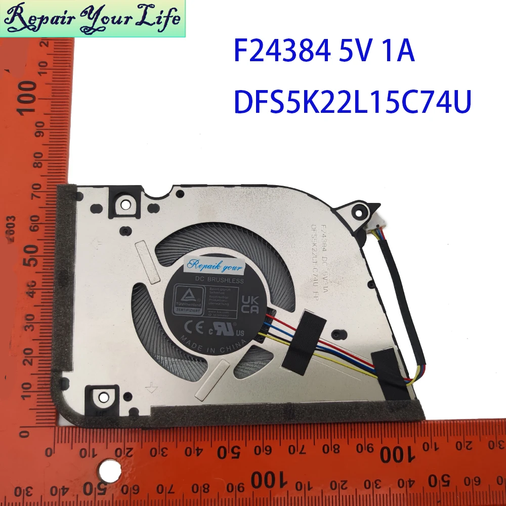 Ventilador de CPU de refrigeración para ordenador portátil para ASUS Vivobook 16 Flip TP3607S TP3607SA TP3607 ventiladores de radiador 13NB1510P01111 13N1-KBP0B11 F24384 - imagen 3