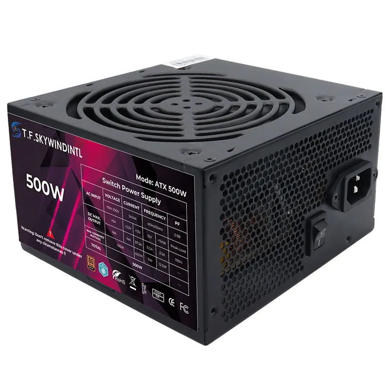 T.F.SKYWINDINTL 500W PSU ATX 80 Plus Fuente de alimentación para PC para computadora 110V 220V para PC para juegos - imagen 2