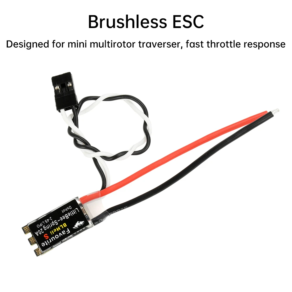 BLHeli-s FVT Little bee SPRING 20A 30A ESC sin escobillas 2-6S admite multicóptero DSHOT - imagen 2