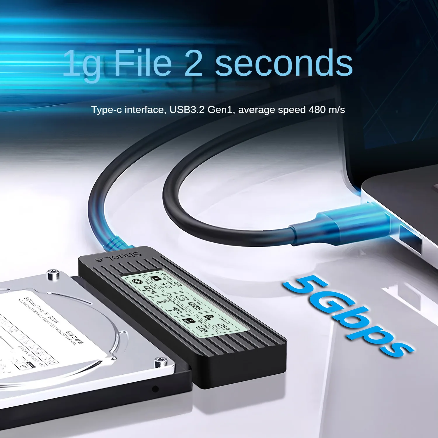 Cable Digital Easy Drive 2,5 o 3,5 conector USB 3,2 Cable de conversión de estado sólido HDD mecánico carcasa de disco duro HDD - imagen 5