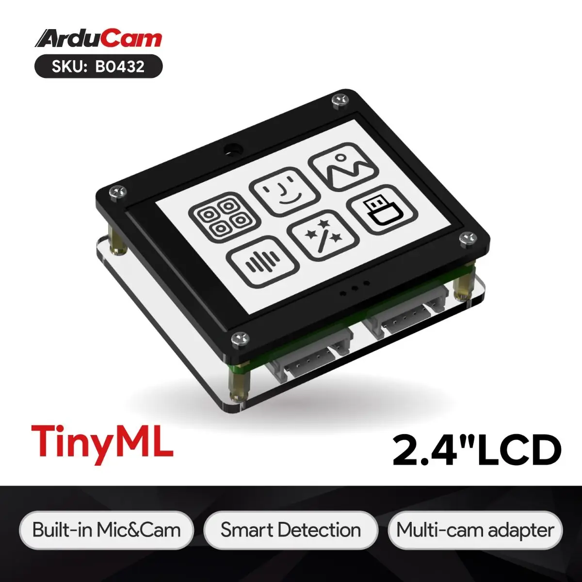 Pico4ML-Pro TinyML Plug-n-Play RP2040 Dev Kit, adaptador de cámara SPI múltiple