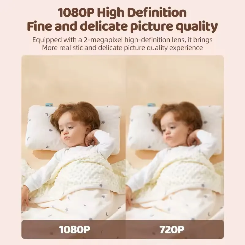 Monitor de bebé HD de 1080P, aplicación remota Tuya, Control, cámara de 2 millones de píxeles, detección de temperatura de sonido, visión nocturna infrarroja, teléfono para bebé - imagen 5