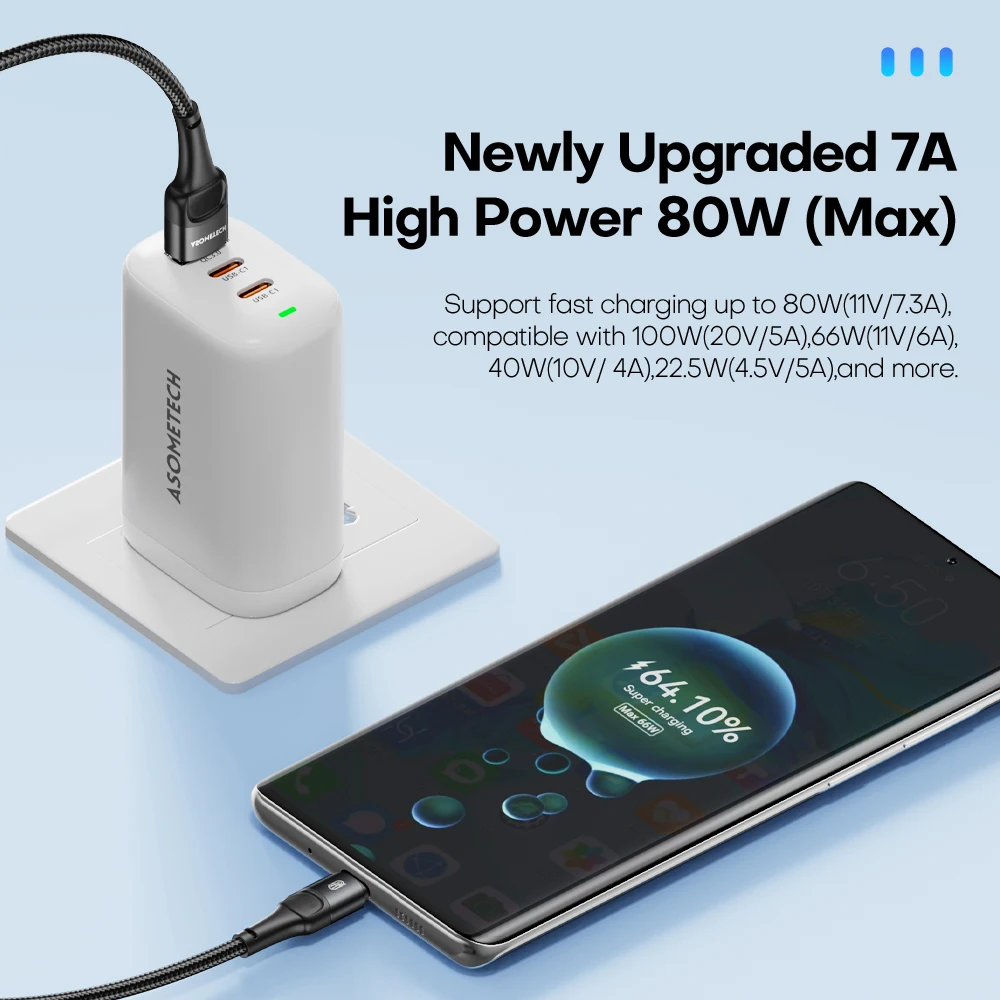 Cable USB-C Carga Rápida 100W – Compatible Huawei Samsung OnePlus - imagen 2