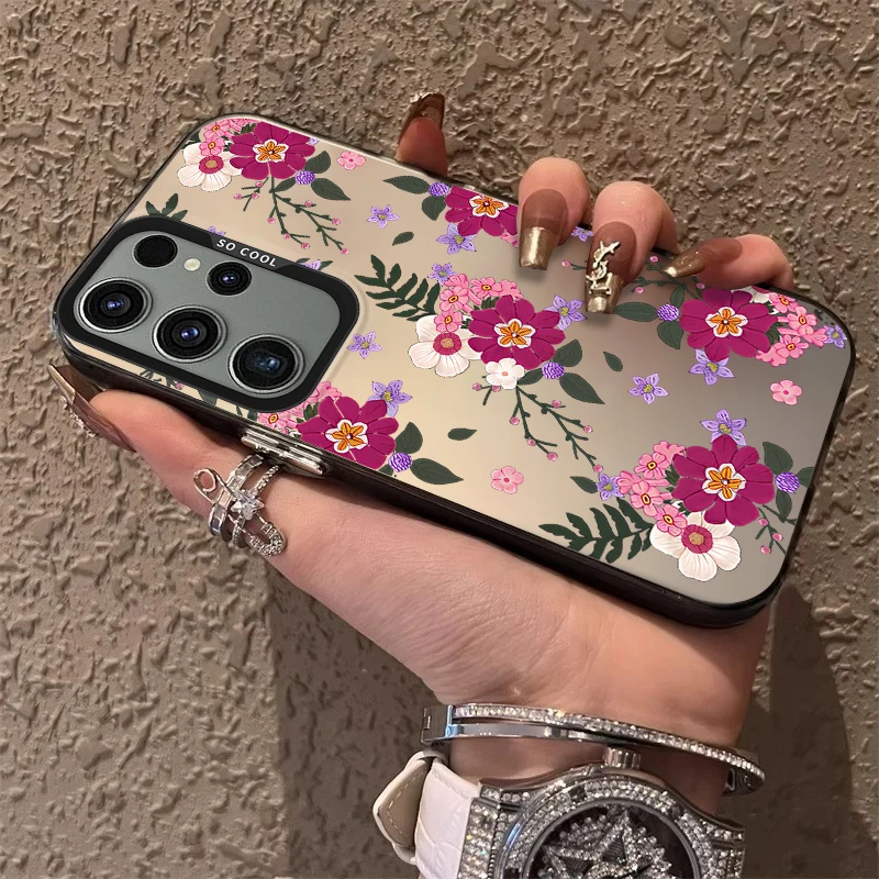 Funda esmerilada con lazo estético para Samsung Galaxy S25 S24 S23 S22 Ultra S21 Plus S20 FE A73 A72 A71 A56 A55 A54 A53 cubierta acrílica - imagen 3