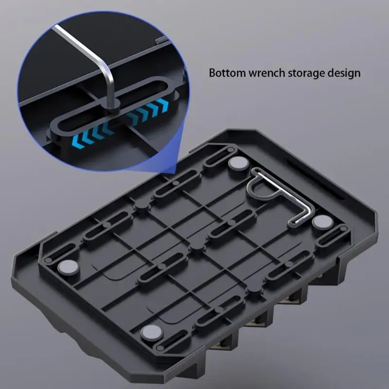 Soporte organizador Vertical multicapa para portátil 462E, con Base antideslizante para almacenamiento en hogar y Oficina,