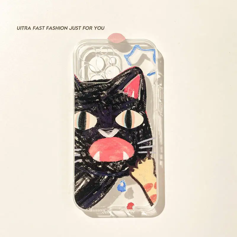 Funda bonita con diseño de gato enojado para OPPO A79 A78 A98 Reno 10 11 5G 8 10 Pro 11F Reno 7 4G 5 6 Lite 6Z A38 A18 A57 A58 A77 TPU - imagen 5