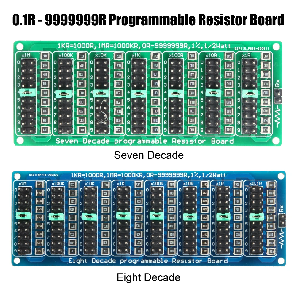 Resistencia de deslizamiento programable SMD, placa de resistencia, precisión de paso 1R, 1%, 1/2 W, módulo 200, 0,1r-9999999R