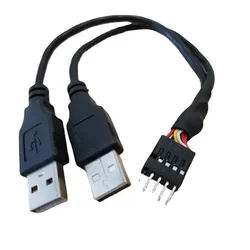 Cable Dupont USB A Macho 9 Pines PC – 20cm 24AWG