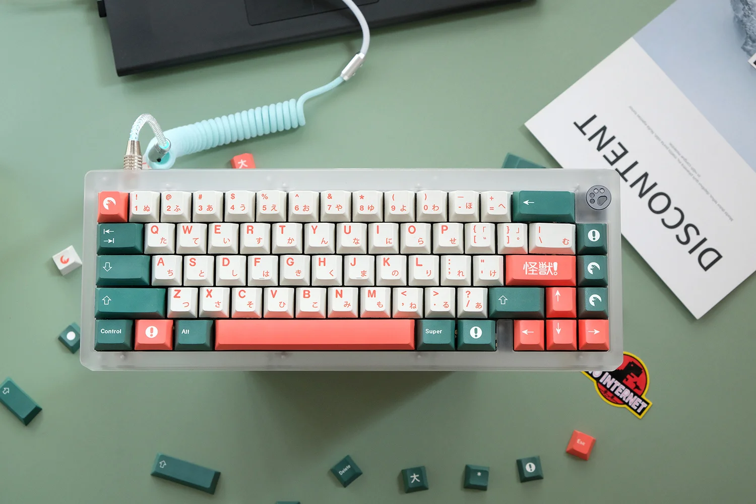 1 Juego de GMK Noel Ártico Haku Kaiju botánico Momo Yume Tuzi flor de melocotón Shoko Fuyu teclas PBT tinte subcama tapa de llave perfil de cereza - imagen 2