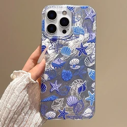 Funda de Silicona Transparente para iPhone 16 Pro Max, Diseño Marino