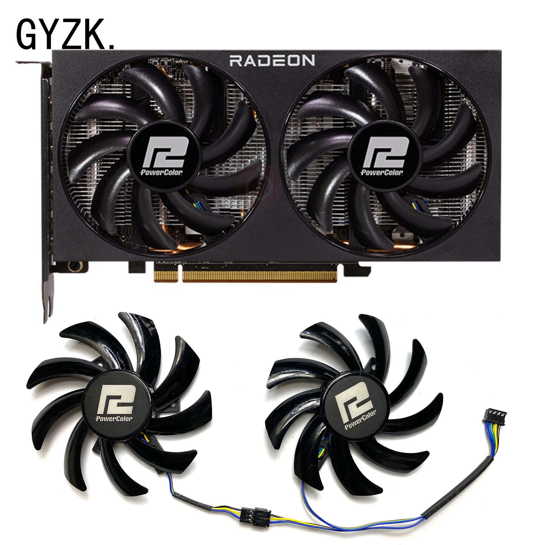 Nuevo para POWERCOLOR RX 5700 XT 6500XT 6600 6600XT 5700XT 6700 6700XT Fighter versión competitiva ventilador de repuesto para tarjeta gráfica