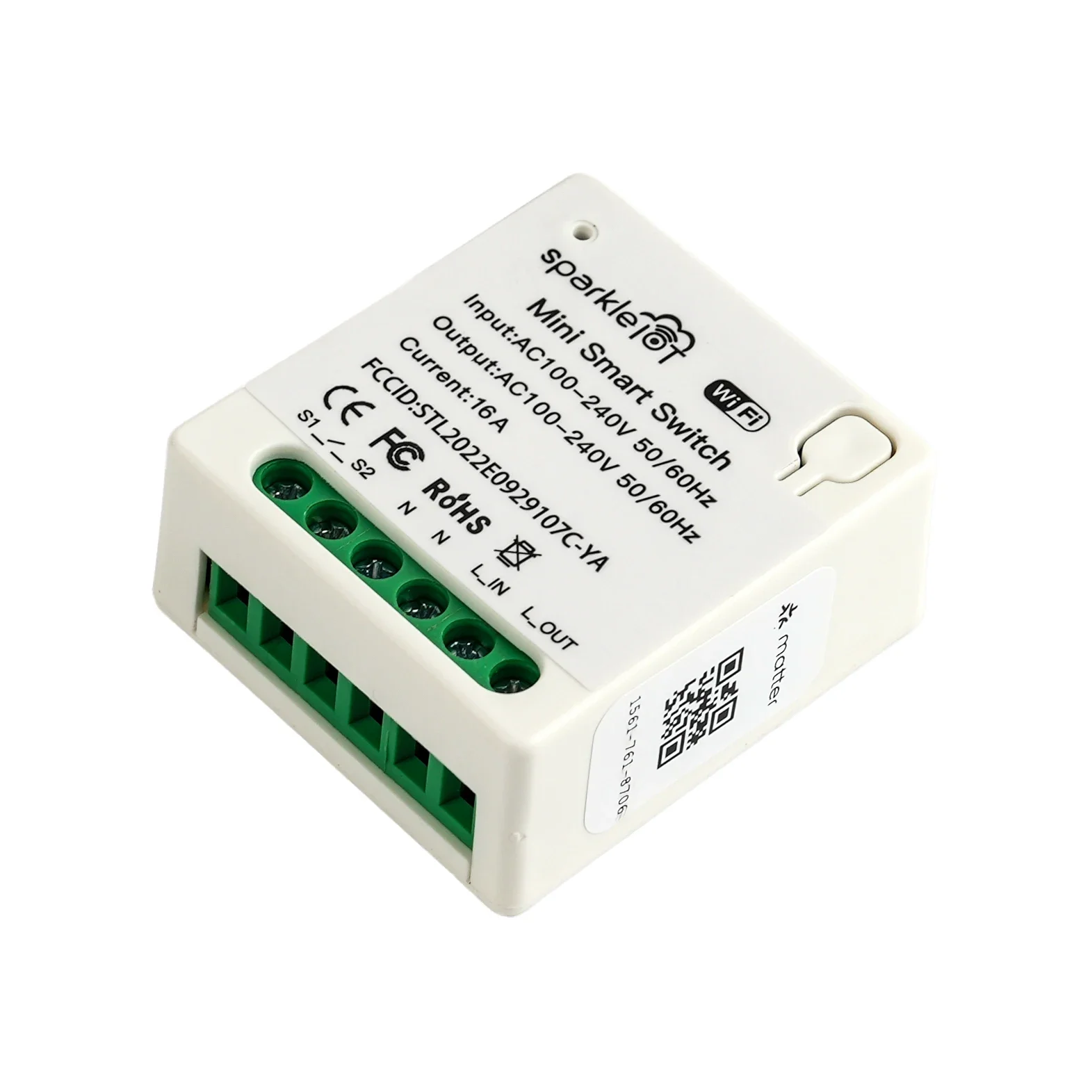 RCmall Matter 16A WiFi mini interruptor inteligente desconexión de paso toma de corriente de Control Dual temporizador de Control remoto - imagen 2