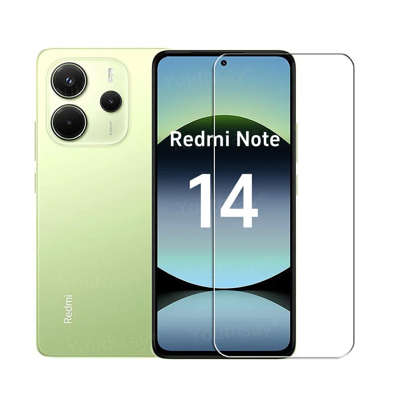 Vidrio Gule completo para Xiaomi Redmi Note 14 4G vidrio templado Redmi Note 14 Protector de pantalla lente de cámara película Redmi Note 14 - imagen 3