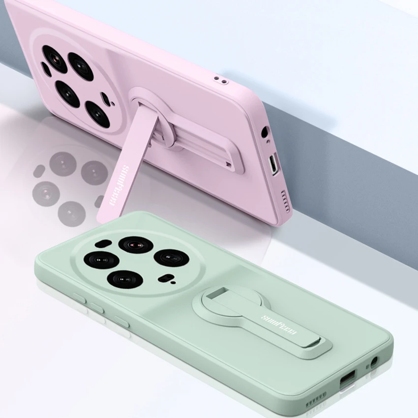 Funda de teléfono para Xiaomi 13 14 15 13T 14T Pro Ultra Lite 5G Mi Xiaomi13ultra Xiaomi13T funda de silicona suave con soporte - imagen 5