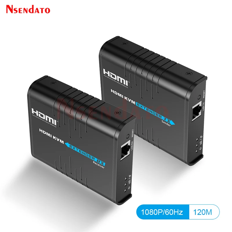 LKV373KVM HDMI USB KVM extensor más de 120M CatE/6/7 RJ45 HDMI transmisor de vídeo inalámbrico receptor para USB2.0 KVM teclado ratón - imagen 3