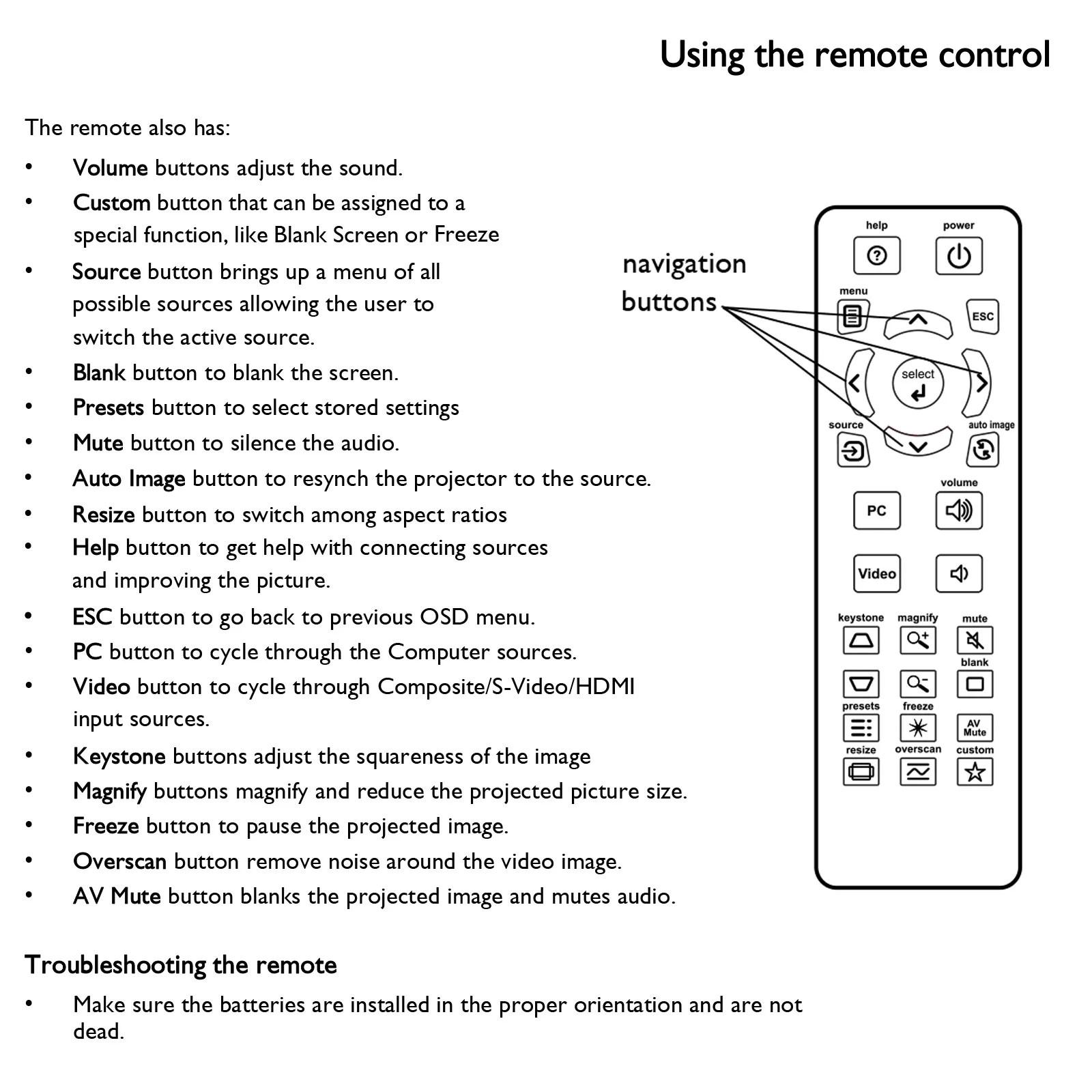 Mando a distancia para proyector DLP, accesorio para InFocus IN3116, M3100, IN3100, IN2116, IN3114, DEPTHQ, HDS3D-1, IN1116, IN1116LC, WXGA, sala de conferencias - imagen 4