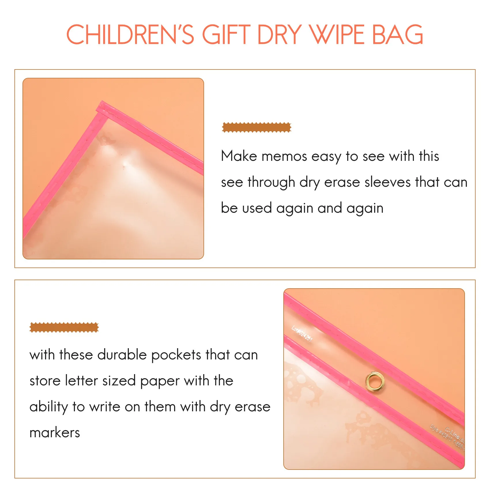 Superior 30 bolsillos de borrado en seco multicolores, bolsillos de gran tamaño 10 X 13, perfecto para la organización del aula, bolsillo reutilizable de borrado en seco