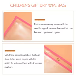 Superior 30 bolsillos de borrado en seco multicolores, bolsillos de gran tamaño 10 X 13, perfecto para la organización del aula, bolsillo reutilizable de borrado en seco