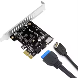 Tarjeta PCIe a USB 3.0 con conector interno USB-C