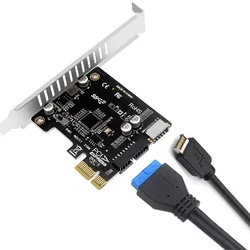 Tarjeta PCIe a USB 3.0 con conector interno USB-C
