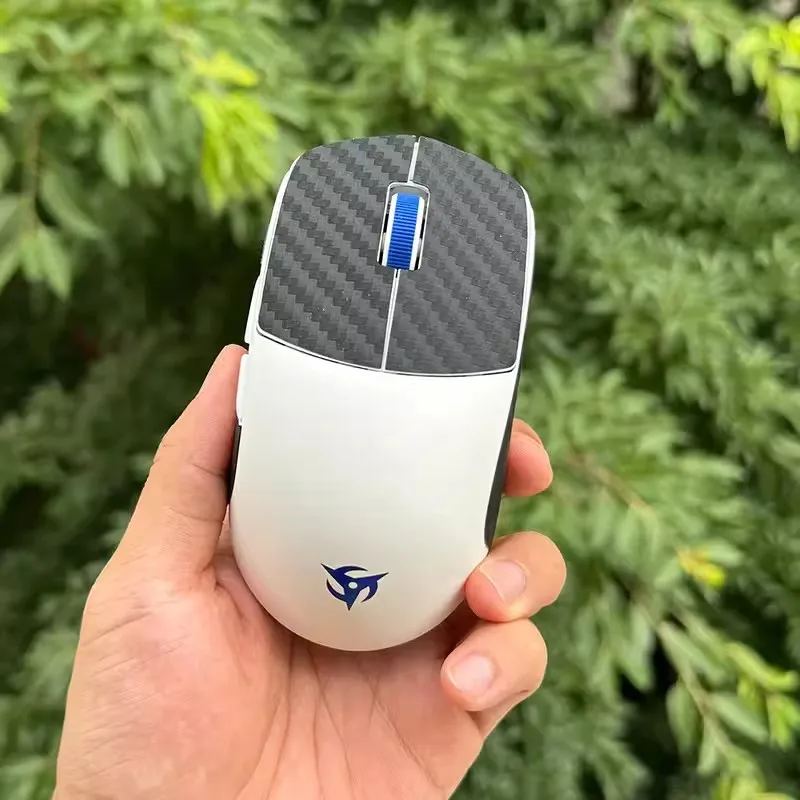 Meow-pegatina antideslizante de fibra de carbono para ratón, cinta antisudor para Finalmouse ULX S M L Razer Viper V3 PRO, 1 Juego